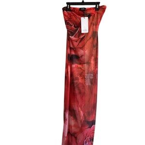 AKIRA Vibrant Red Rose Dress